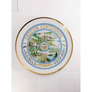 OREGON CENTENNIAL PLATE FROM 1959 CENTENNIAL CELEBRATION 7" Plate